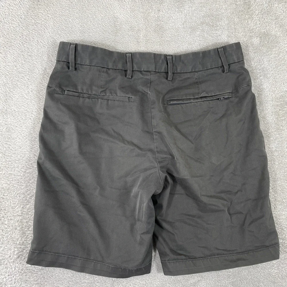 Banana Republic Aiden Short Mens 30 Gray Chino Cotton Stretch Casual Preppy Slim
